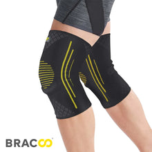 Load image into Gallery viewer, NEW ! ! (*patented)&lt;br/&gt;BRACOO KS91 Knee Fulcrum Sleeve Breathable with Ergonomic Cushion Pad (pair)
